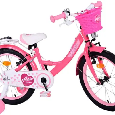 Volare - Barncykel - Ashley 18 Tum Mörk Rosa - Dubbla Handbromsar