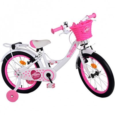Volare - Barncykel - Ashley 18 Tum Vit - Dubbla Handbromsar