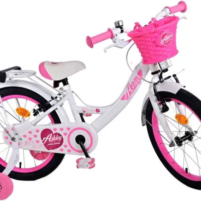 Volare - Barncykel - Ashley 18 Tum Vit - Dubbla Handbromsar