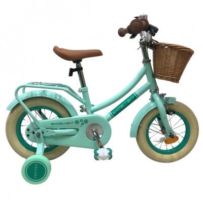 Volare - Barncykel - Excellent 12 Tum Grön - Fotbroms Med Cykelkorg