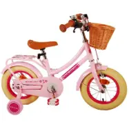 Volare - Barncykel - Excellent 12 Tum Rosa - Fotbroms Med Cykelkorg