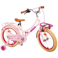 Volare - Barncykel - Excellent 18 Tum Rosa - Fotbroms Med Pakethållare Fram
