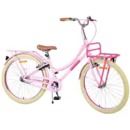 Volare - Barncykel - Excellent 26 Tum Rosa - Dubbla Handbromsar Med Pakethållare Fram