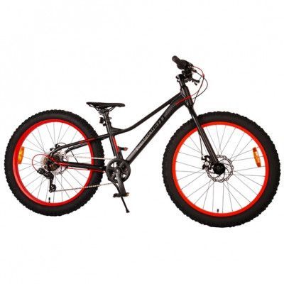 Volare - Barncykel - Gradient 24 Tum 7 Växlar matt Svart Orange