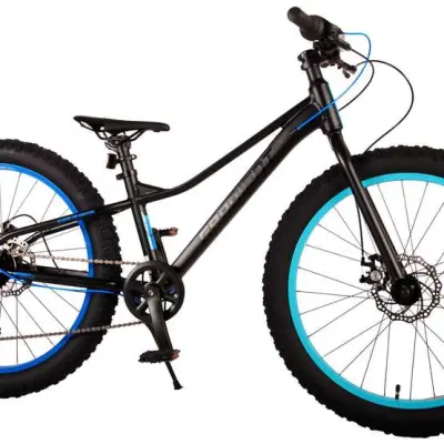 Volare - Barncykel - Gradient 24 Tum 7 Växlar matt Svart/Blå/Aqua