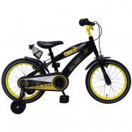 Volare, Barncykel med stödhjul&handbromsar - Freedom 16"svart&gul