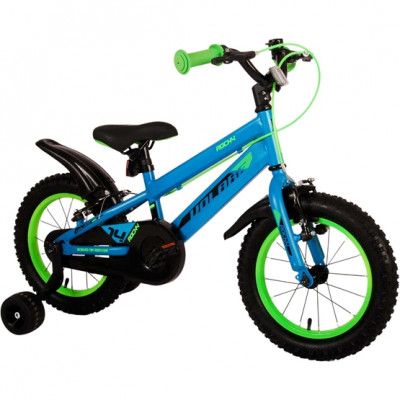 Volare - Barncykel - Rocky 14 Tum Grön - Dubbla Handbromsar