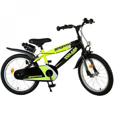 Volare - Barncykel - Sportivo 18 Tum Neon Gul/Svart 2 Handbromsar