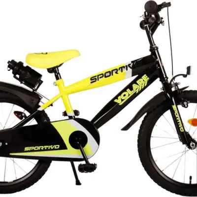 Volare - Barncykel - Sportivo 18 Tum Neon Gul/Svart