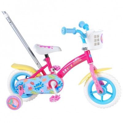 Volare Disney Greta Gris Barncykel 10 tum Deluxe - Styrstång, stödhjul