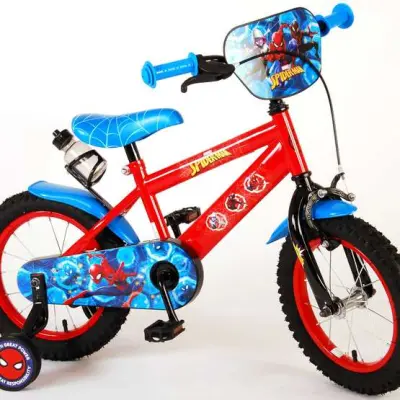 Volare Marvel Spiderman Barncykel 14 tum - Flaskhållare Och Frontplatta