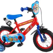 Volare Paw Patrol Barncykel 12 tum - Stödhjul, flaskhållare (Röd/Blå)