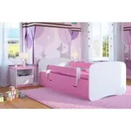 EuroToys - Barnsäng - Rosa med förvaring och madrass