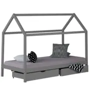 Homestyle4u Hussäng - Med Lådor - 90x200 - Grå