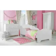 KOBI Barnsäng - Ania Med Madrass - White - 160 x 80 Cm