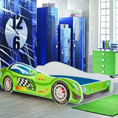 KOBI Barnsäng - Car Med Madrass - Speed - 140 x 70 Cm