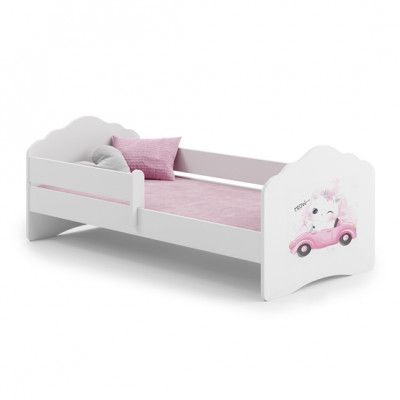 KOBI Barnsäng - Fala Med Madrass Och Skyddskant - Kitty - 160 x 80 Cm