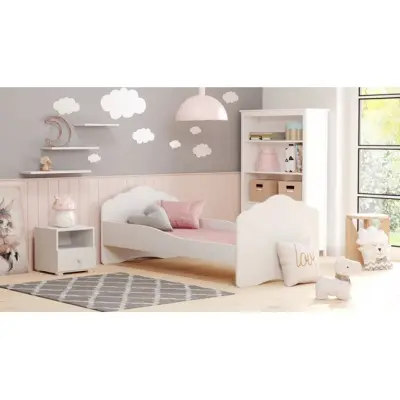 KOBI Barnsäng - Fala Med Madrass - White - 140 x 70 Cm