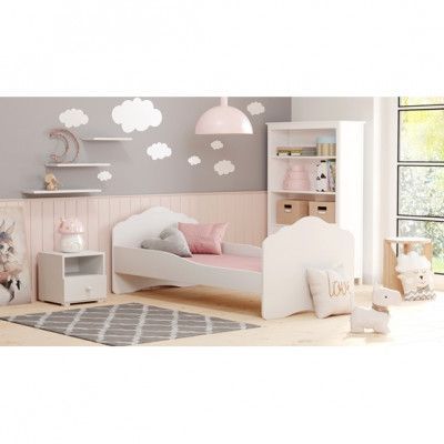 KOBI Barnsäng - Fala Med Madrass - White - 160 x 80 Cm