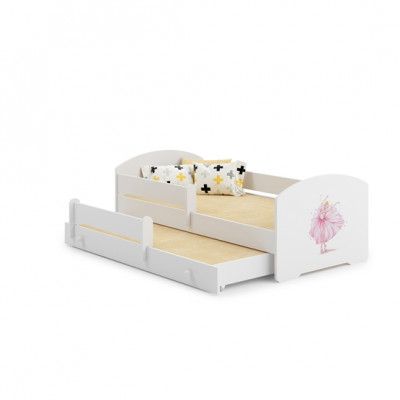 KOBI Barnsäng - Luk Med Madrass Och Extrasäng - Princess In The Crown - 160 x 80 Cm