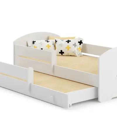 KOBI Barnsäng - Luk Med Madrass Och Extrasäng - Princess In The Crown - 160 x 80 Cm