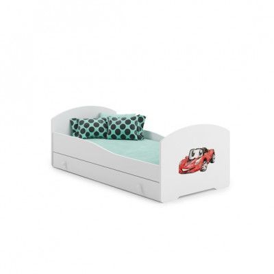 KOBI Barnsäng - Luk Med Madrass Och Extrasäng - Racer - 160 x 80 Cm