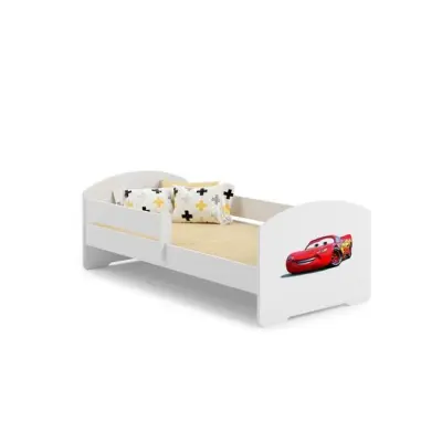 KOBI Barnsäng - Luk Med Madrass Och Skyddskant - Blixten - 140 x 70 Cm