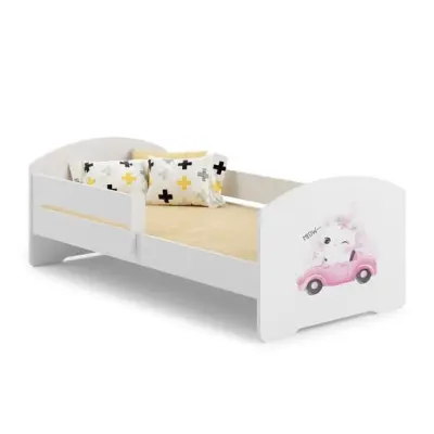 KOBI Barnsäng - Luk Med Madrass Och Skyddskant - Kitty - 140 x 70 Cm