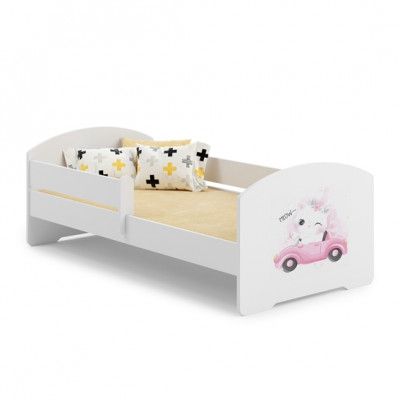 KOBI Barnsäng - Luk Med Madrass Och Skyddskant - Kitty - 160 x 80 Cm