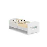 KOBI Barnsäng - Luk Med Madrass Och Skyddskant - Plane - 140 x 70 Cm