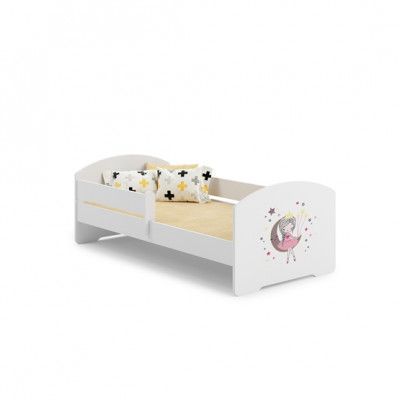 KOBI Barnsäng - Luk Med Madrass Och Skyddskant - Sleepy Princess - 140 x 70 Cm