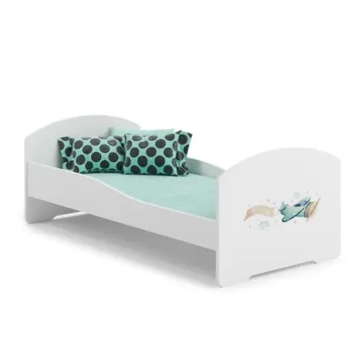 KOBI Barnsäng - Luk Med Madrass - Plane - 140 x 70 Cm