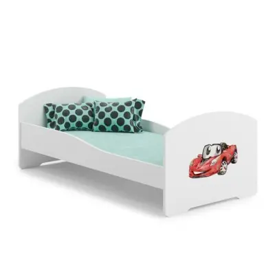 KOBI Barnsäng - Luk Med Madrass - Racer - 140 x 70 Cm