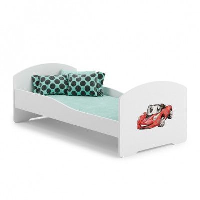 KOBI Barnsäng - Luk Med Madrass - Racer - 160 x 80 Cm