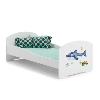 KOBI Barnsäng - Luk Med Madrass - Shark - 160 x 80 Cm