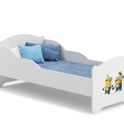 KOBI Barnsäng - Michas Med Madrass - Minionerna - 140 x 70 Cm