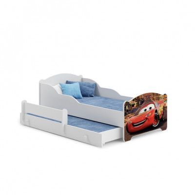 KOBI Barnsäng - Michas Med Madrass Och Extrasäng - Blixten - 160 x 80 Cm