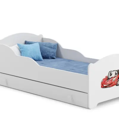 KOBI Barnsäng - Michas Med Madrass Och Extrasäng - Racer - 160 x 80 Cm