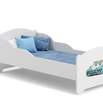 KOBI Barnsäng - Michas Med Madrass - Police - 160 x 80 Cm