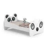 KOBI Barnsäng - Panda Med Madrass - 140 x 70 Cm