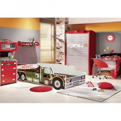 KOBI Barnsäng - Riko Med Madrass - Rocket - 140 x 70 Cm