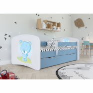 Kocot Kids Barnsäng - Babydreams Blå - Blå - Bear Med Låda 140x70 Cm