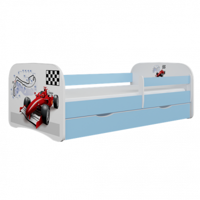 Kocot Kids Barnsäng - Babydreams Blå - Formula One Med Madrass 160x80 Cm