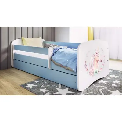 Kocot Kids Barnsäng - Babydreams Blå - Horse 140x70 Cm
