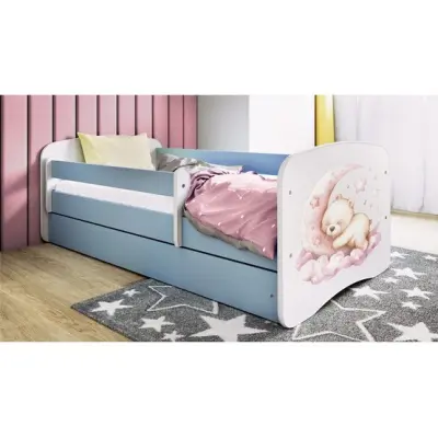 Kocot Kids Barnsäng - Babydreams Blå Med Låda - Drömm 140x70 Cm