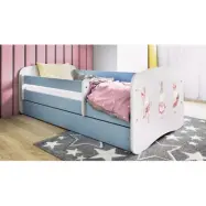 Kocot Kids Barnsäng - Babydreams Blå Med Låda - Kaniner 160x80 Cm