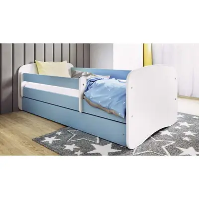 Kocot Kids Barnsäng - Babydreams Blå - Med Låda Och Madrass 160x80 Cm
