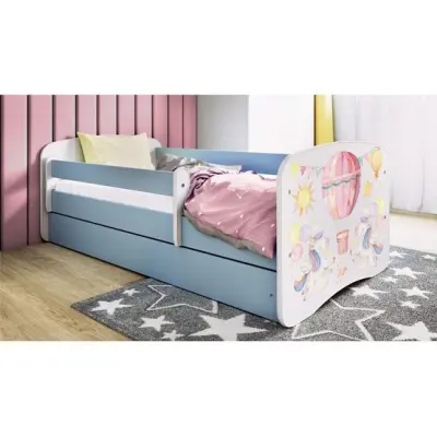 Kocot Kids Barnsäng - Babydreams Blå Med Madrass - Ballong 160x80 Cm
