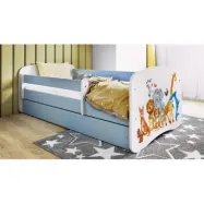 Kocot Kids Barnsäng - Babydreams Blå Med Madrass - Djur 180x80 Cm