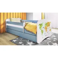 Kocot Kids Barnsäng - Babydreams Blå Med Madrass - Karta 160x80 Cm